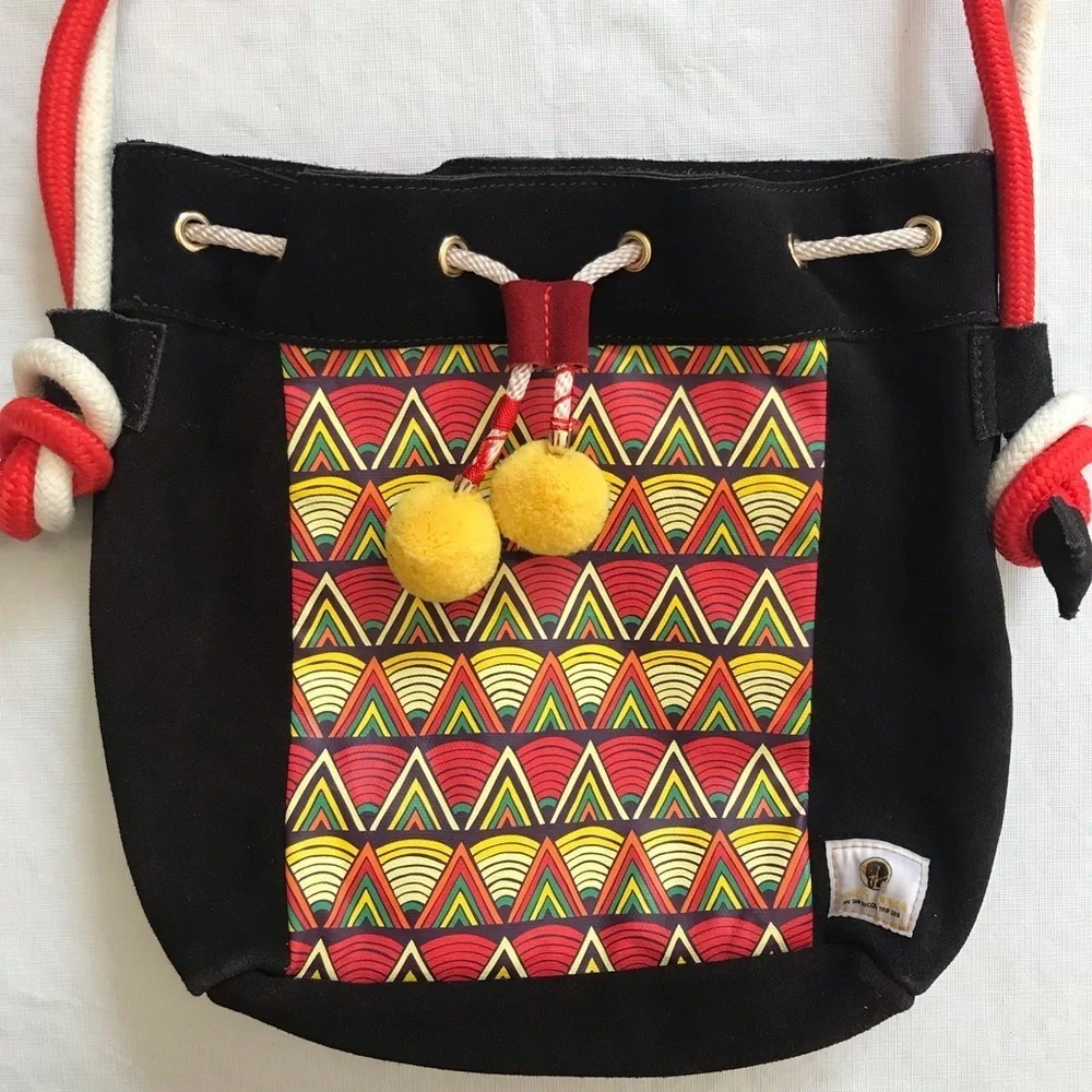 South Africa Bucket Bag Drawstring Boho Bag